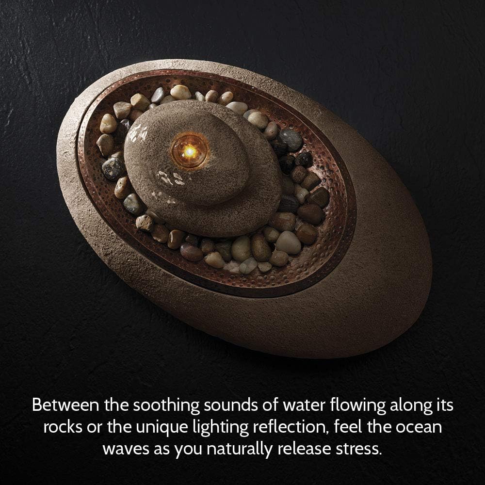 Homedics Mirra Oceanside Relaxation Fountain - Serene Decorative Home Decor