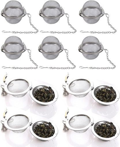 2PCS Premium Tea Infusers for Loose Leaf Tea - Upgraded Tea Strainers and Tea Balls for Flavoring Herbal Spices and Seasonings