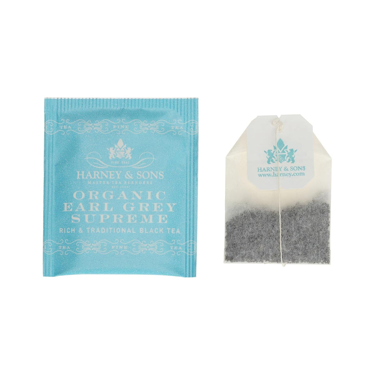 Harney & Sons Organic Earl Grey Supreme Tea Bags, 50 Count