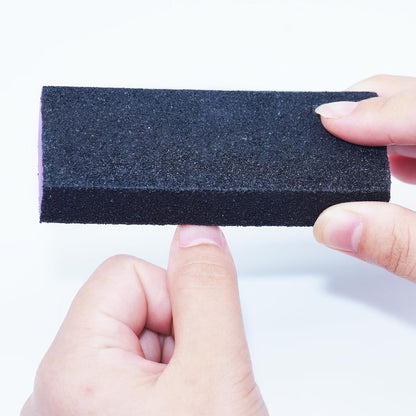 LNAUJS 2 Pack Buffer Block, Professional Manicure Tools Kits, 100/180 Grit, Black Nail Pedicure File and Sanding Buffing Grinding Plisher File