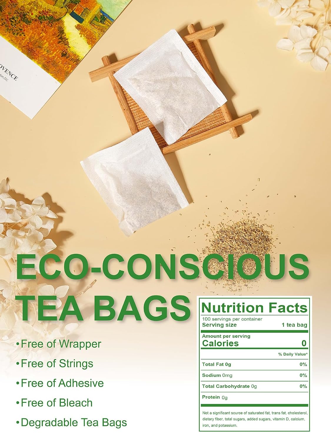 TeeLux Milk Thistle Tea Bags, Natural Milk Thistle Seed Tea, Mild & Mellow Taste, Caffeine Free, 100 Count