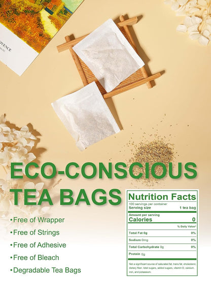 TeeLux Milk Thistle Tea Bags, Natural Milk Thistle Seed Tea, Mild & Mellow Taste, Caffeine Free, 100 Count