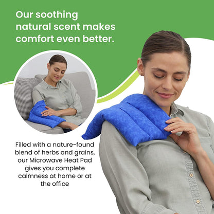 Nature Creation Microwaveable Herbal Heating Pad for Lumbar - Soothing Hot & Cold Therapy Pack for Lower Back- Soothing Relaxation, Warmth and Comfort - Lavender Flowers