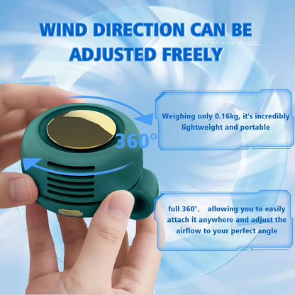 Portable Fan,Clip On Waist Bladeless, Ultra-Quiet Personal Mini Neck Fan
