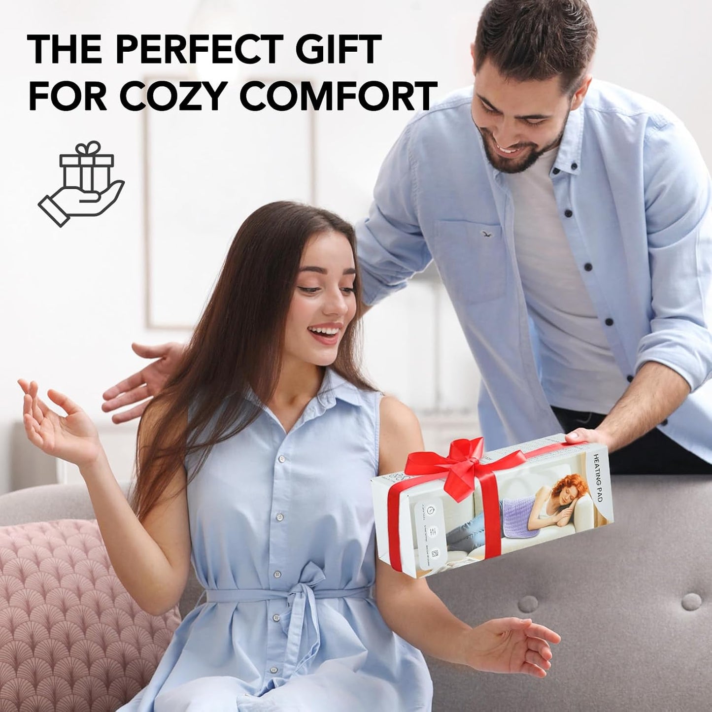 Extra Large Heating Pad for Back Pain Relief - 33"x17"Electric Heating Pad