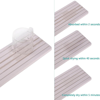 NiuYichee Set of 4 Water Absorbent Diatomite Coasters, Diatomaceous Earth Kitchen Soap Dish, Bathroom Trays, Water Absorbing Stone Used for Hand Soaps & Plants & Toiletries in The Modern Home