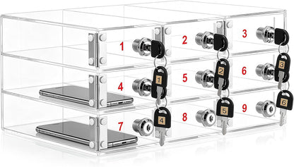Layhit 20 Slots Cell Phone Locker Box for Classroom, Back to School, Clear