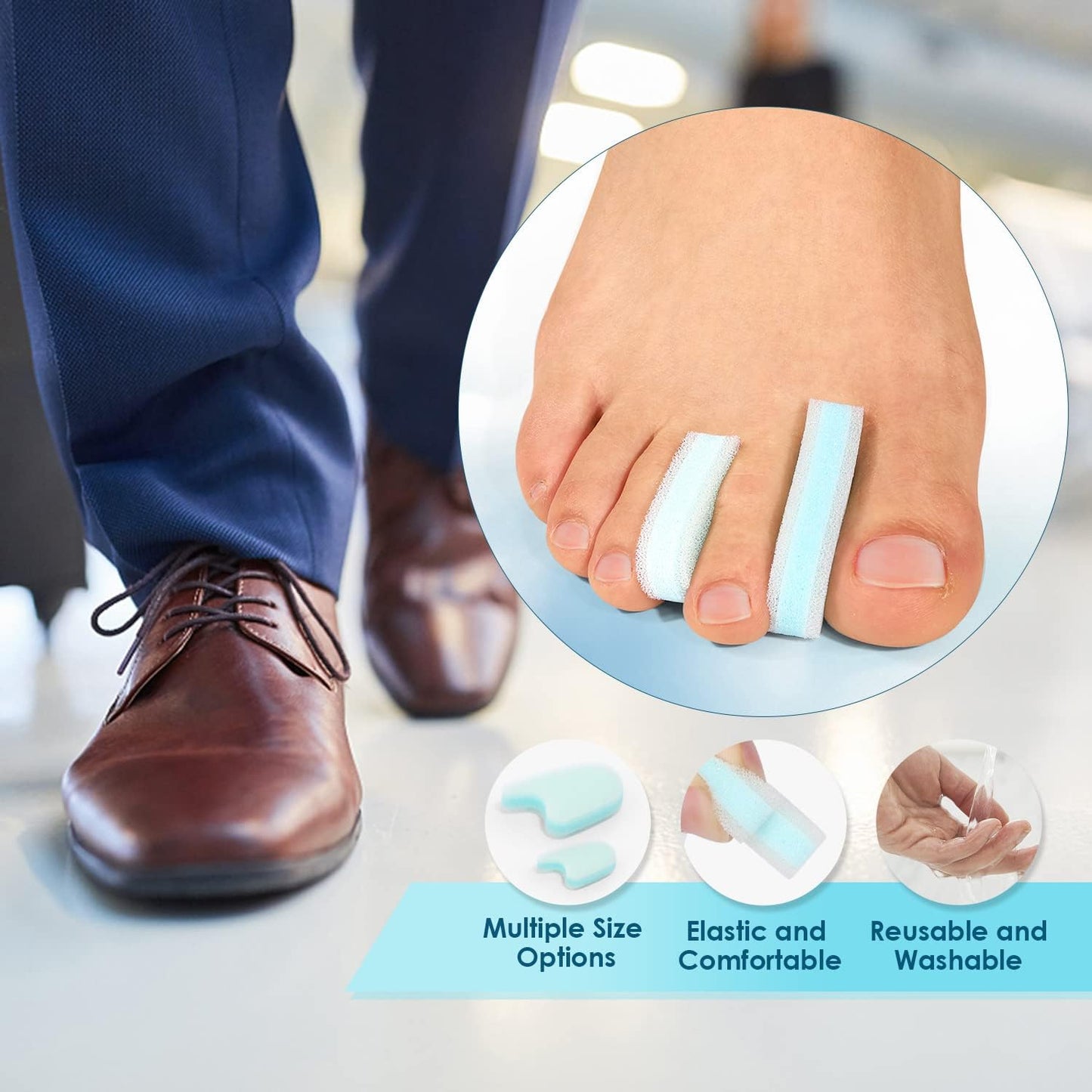 12 Packs Foam Toe Separator - Kimihome Toe Gasket-Redress Overlapping Toes, Prevent Friction and Release Pressure, Relieve The Pain Caused by Bunions