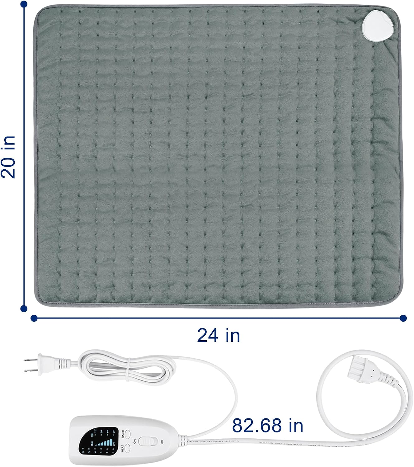 Electric Heating pad for Back Neck Shoulder Knee Arms Legs- Electric Heat Pads with 6 Heat Settings & Auto Shut Off Heat Heating Pad for Birthday Mother Father Girl Men Women