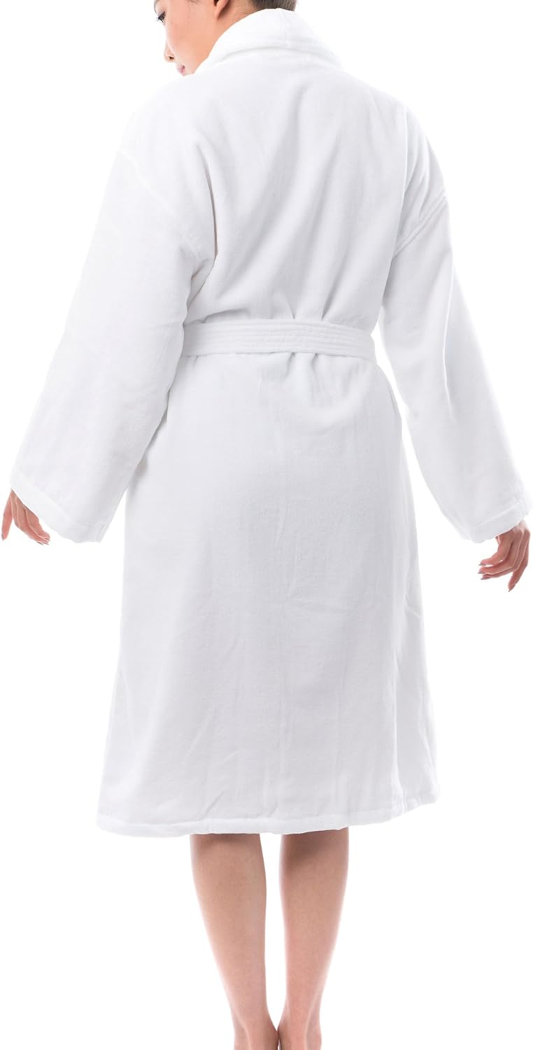 Alpine Swiss Blair Womens Cotton Terry Cloth Bathrobe Shawl Collar Velour Spa Robe