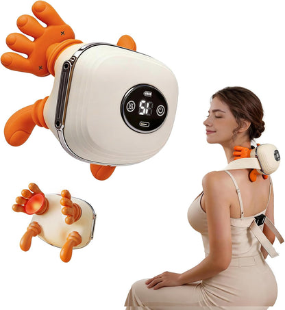 2026 Upgraded Shoulder and Neck Massager with Heat Heated Massager, Neck Massager with Fingers, Shoulder Massager with Hands,2-Level Heated Simulates a Real Palm Massage for Comfort (Green)