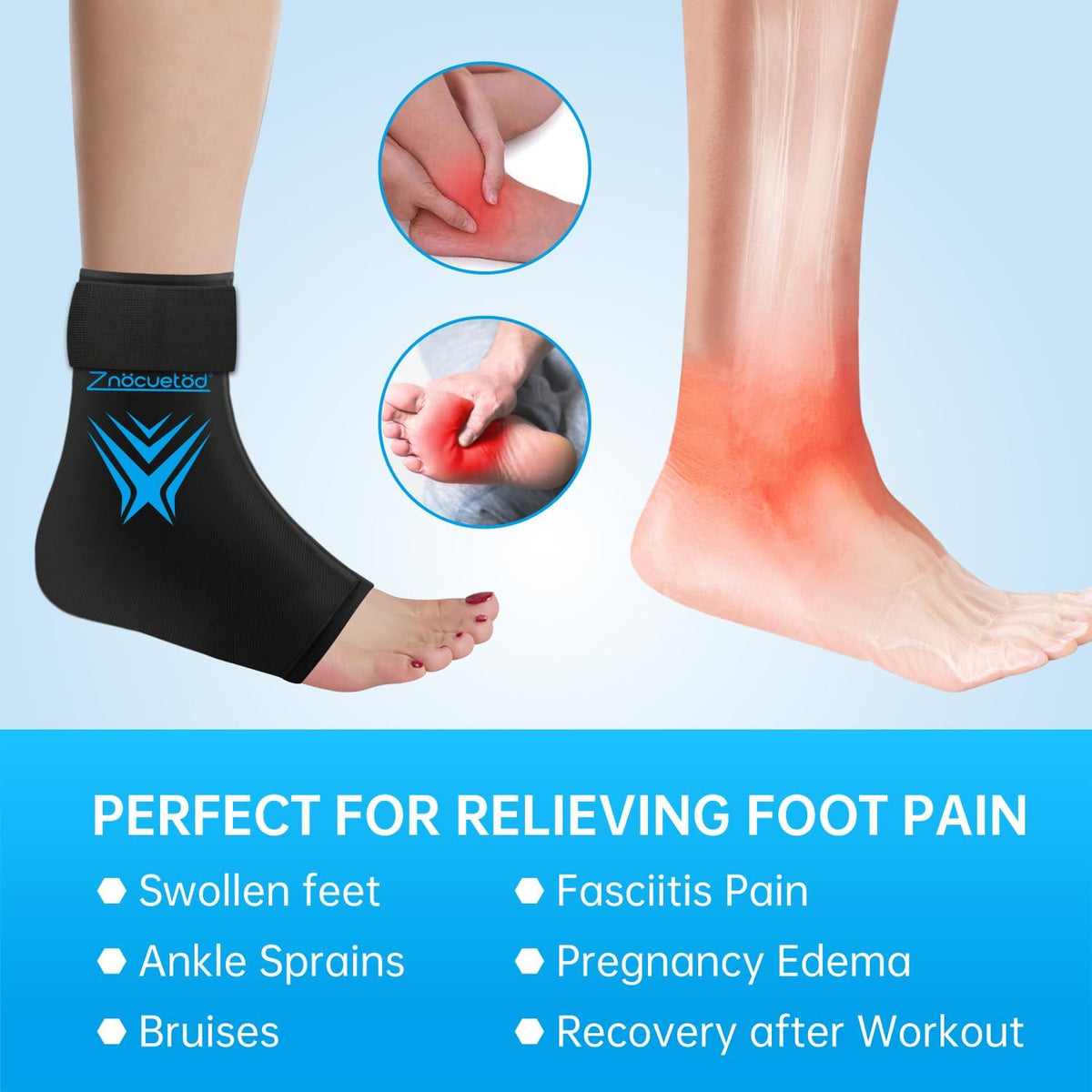 Neck Ice Pack Wrap Reusable Gel Ice Packs for Cervical Injuries Pain Relief