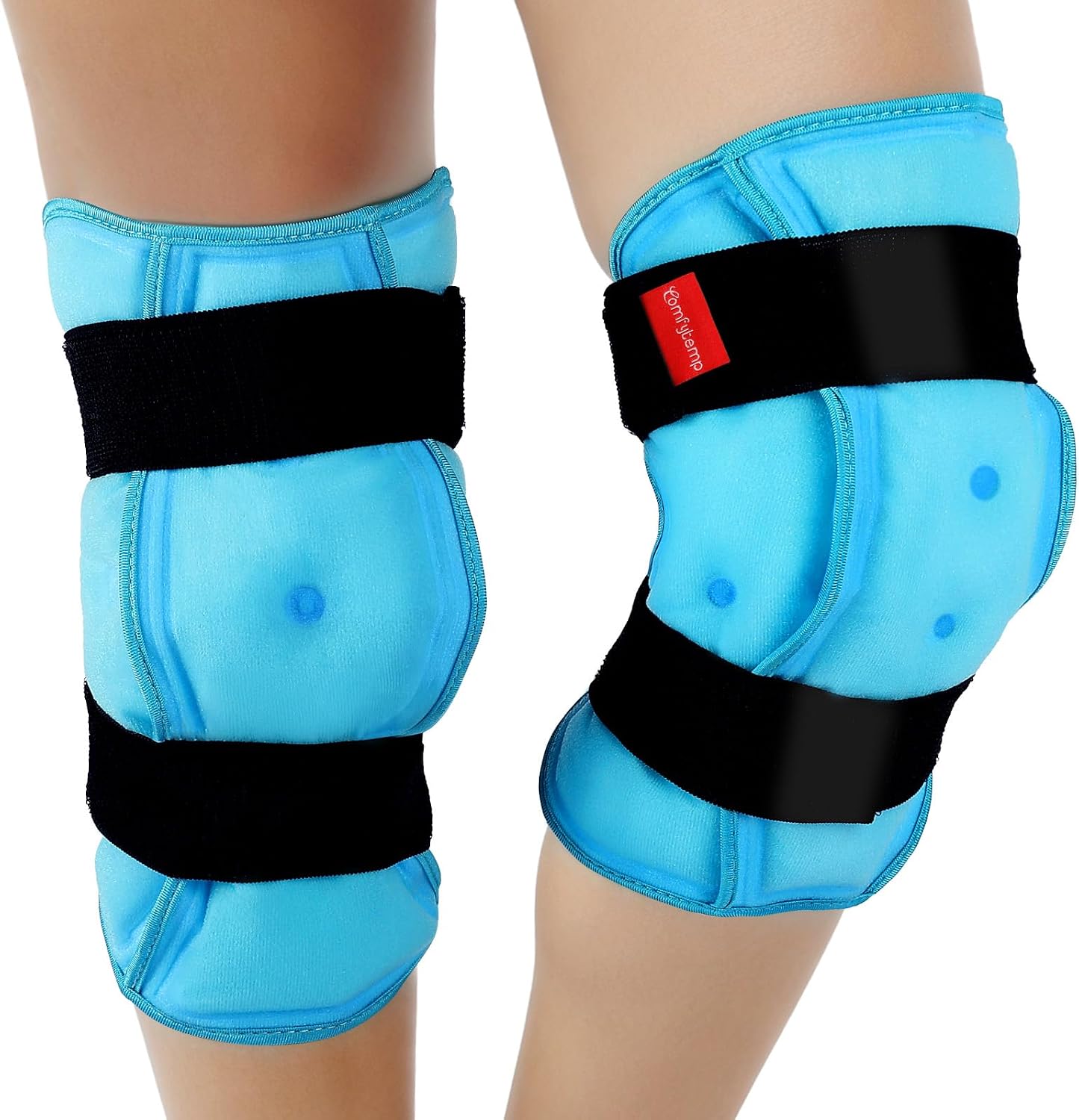 Comfytemp Knee Ice Pack Wrap for Injury Reusable Gel, FSA Eligible HSA, Knee Hot Cold Therapy for Leg Pain Relief, Replacement, Arthritis, Recovery, After Surgery, Women Gift, Fathers Day Dad Men Gift