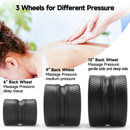 FitBeast Back Roller - Deep Tissue Massage Wheel, Yoga Wheel & Back Stretcher for Pain Relief