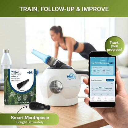 Steam Breathing Trainer for Sports, Athletes & Runners – Adjustable Resistance – Supports Stamina and Athletic Performance