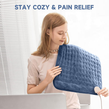 Heating Pad for Back, Neck, and Shoulder Pain Relief, Electric Heat Pad with 6 Heat Levels, Moist Heat Option, Auto Shut-Off, Birthday Christmas Gift for Women Men Mom Dad Grandma, Gift for her