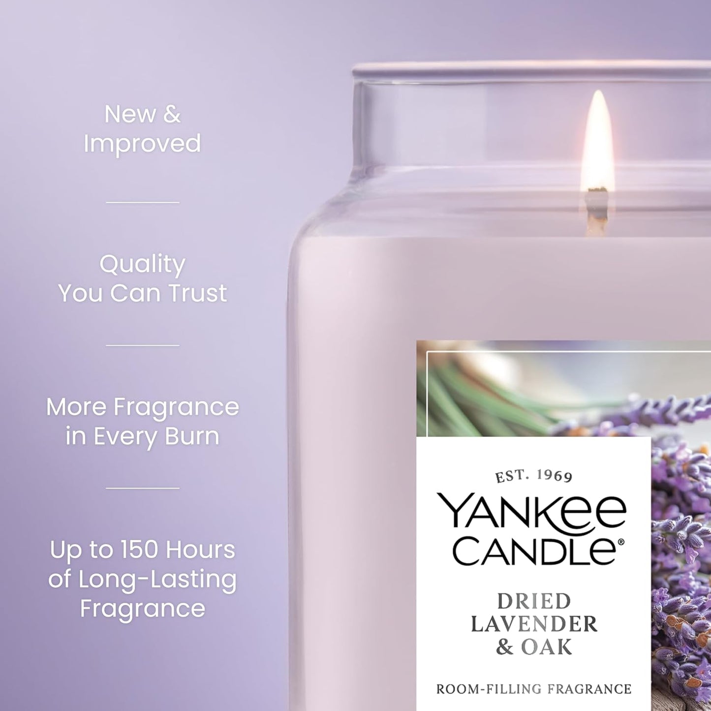 Yankee Candle Lemon Lavender Scented Candle, 22oz Large Jar