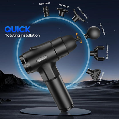 AERLANG Muscle Massage Gun, Back Massager Deep Tissue Gun for Athletes to Relief Pain and Relax with 20 Adjustable High Intensity Speeds 6 Heads, Body Carrying Case