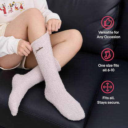 COOLMATE Fuzzy Socks for Women Gift Box – Cozy Soft Cloud Socks for Spa Home, Mother’s Day Gifts for Mom Grandma