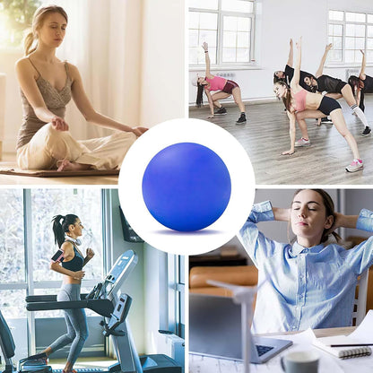 WOVTE Massage Lacrosse Ball for Sore Muscles, Shoulders, Neck, Back, Foot, Body, Deep Tissue, Trigger Point, Muscle Knots, Yoga and Myofascial Release (Blue)
