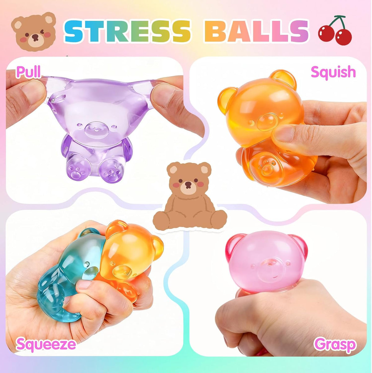 VISCOO 16 Pack Octopus Stress Balls for Kids, Slow Rising Squishy Toys