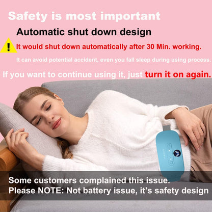 Portable Cordless Heating Pad, Electric Waist Belt Device, Fast Heating Pad with 3 Heat Levels and 3 Massage Modes, Back or Belly Heating Pad, Gift for Her, Women and Girl