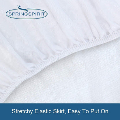 SPRINGSPIRIT Full Size Waterproof Mattress Protector, Full Mattress Cover Pad Waterproof with Deep Pocket up to 14’’, Bed Fitted Sheet