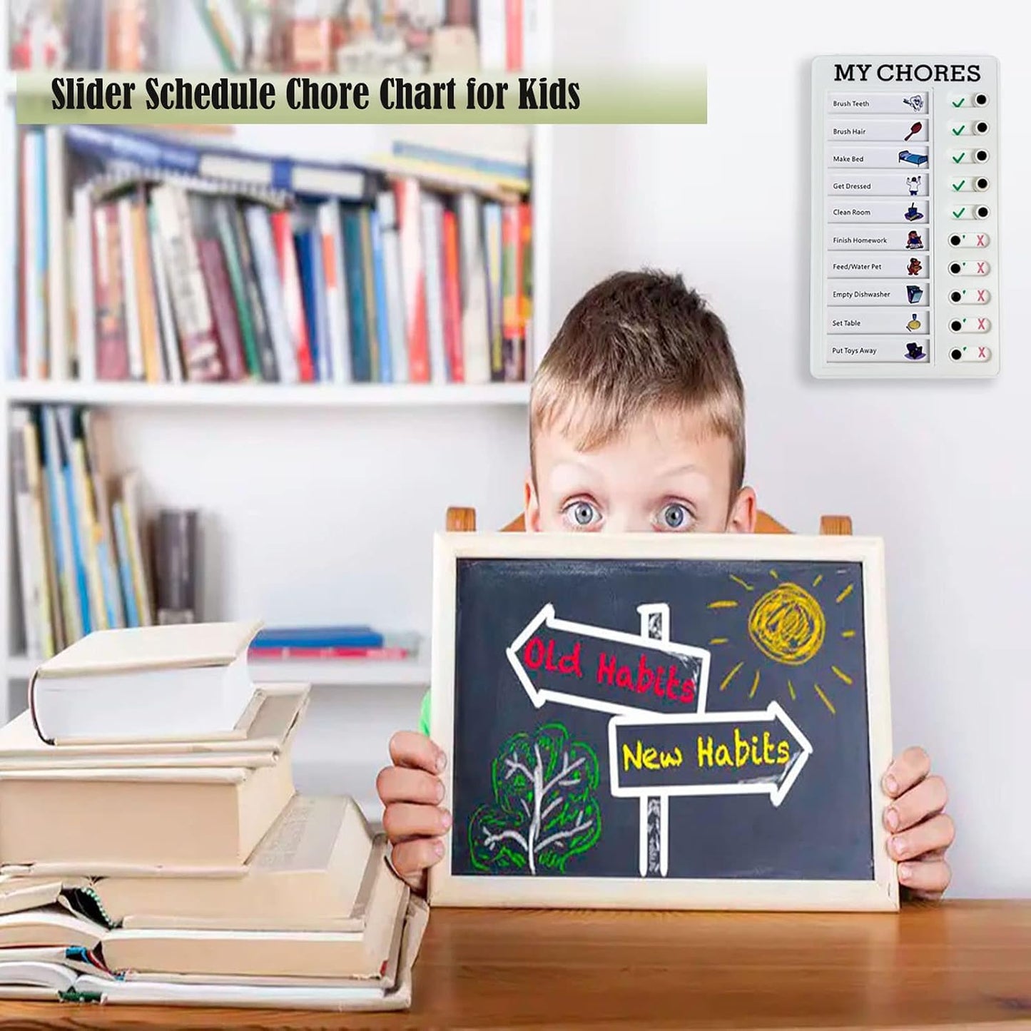 My Chores Checklist Task Planner - Daily Schedule Board for Kids & Adults - Multiple User Chore Chart - To Do List & Habit Tracker