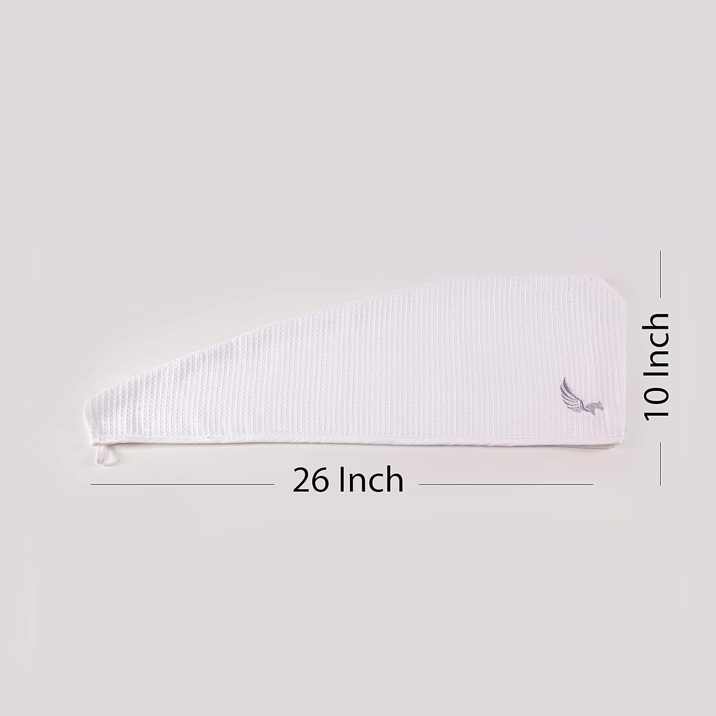 100% Turkish Cotton Hair Towel Wrap for Women,Non Microfiber,400-GSM(Grams per Square Metre),AntiFrizz,Hair Plop Waffle Towels for Curly,Long&Thick Hairs,Turban Head Wrap,1Pack10x26inc