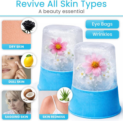 Arctic Flex Ice Roller for Face, Eyes & Neck (2 Pack) - Facial Ice Cube