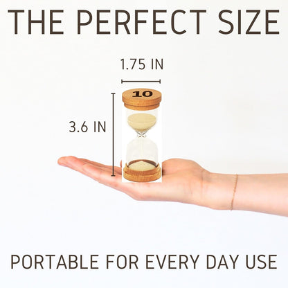 Sand Hourglass Timer - Glass Sand Clock Minutes - Modern Hourglass Watch with Wooden End Caps for Kids, Games, Classroom, Kitchen, Home or Office Decor (5 Minutes)