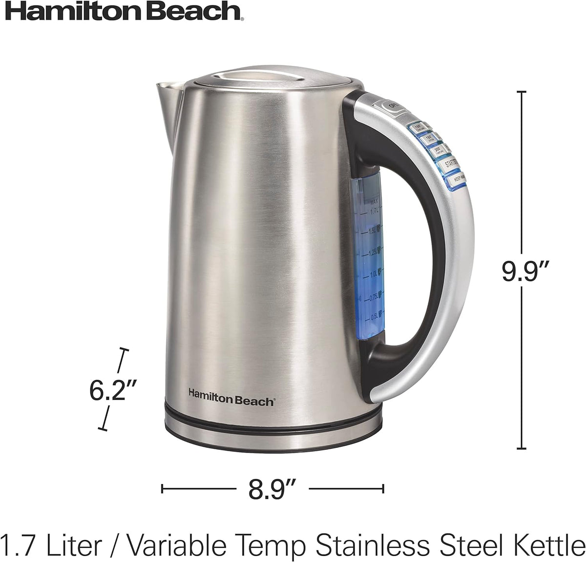 Hamilton Beach 1.7 Liter Electric Tea Kettle, Water Boiler & Heater