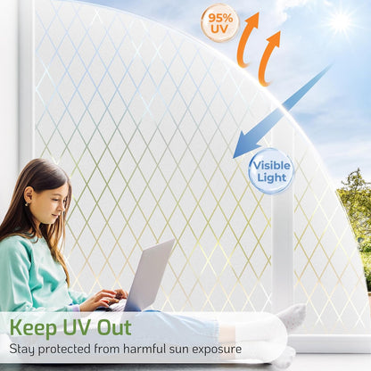 LUTE Blackout Window Film Removable Window Tint for Home Privacy Black 17.5" x 78.7", Static Cling for Inside Dark Sunlight Blockers Darkening Light Blocking for Bedroom Home Theater Garage