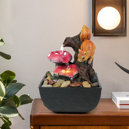 Ferrisland Tabletop LED Light Meditation Indoor Waterfall Fountain