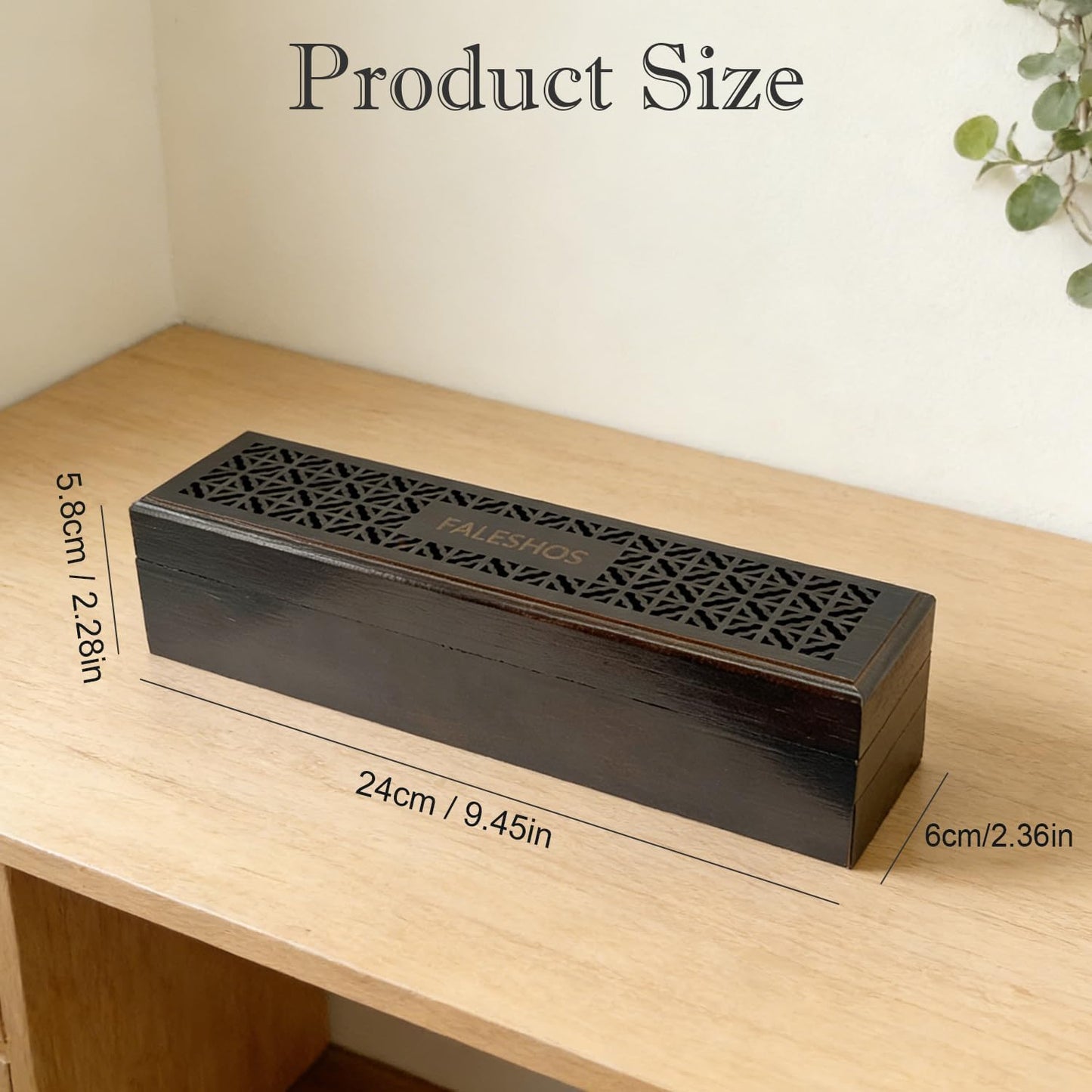 Incense Holder Burner, 2 in 1 Coffin Design with Storage Box and Ash Catcher, Holder for Incense Sticks, Excellent for Meditation Wellness Practices Bedroom Study Office