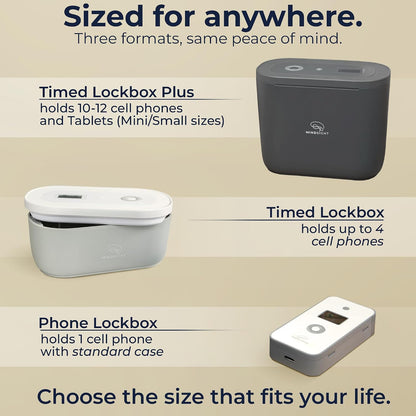 Mindsight Timed Lock Box | Unplug from Phones, Video Games, Social Media, Snacks & Cravings | 3 Modes based on Willpower | Easy to Use | Out of Sight ~ Out of Mind | Boost Your Mental Wellness
