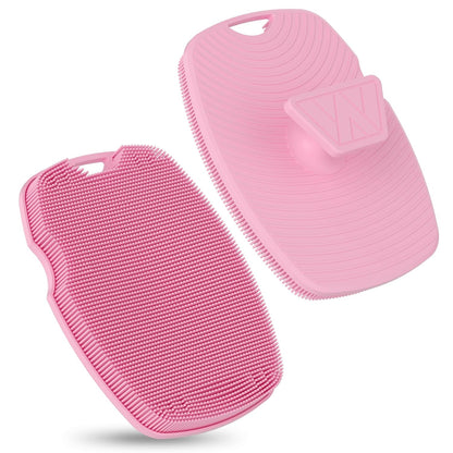 Canroom Silicone Body Scrubber - Zinc Infused-Highly Elastic Bristles Exfoliating Body Scrubber for Shower Body,Cellulite Reduction,Blood Circulation- Black