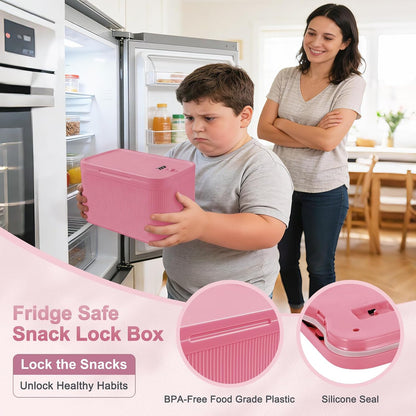 Lockable Storage Box, Small Lock Box with Combination Code for Phone/Medicine Safe/Food Home/Refrigerator/Office/Personal Items/Travel/Gift,9.25 x 5.04 x 3.62’’
