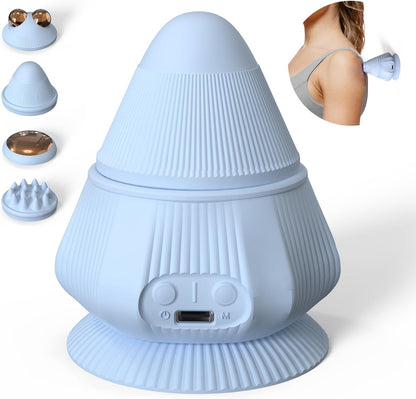 PROIRON Mountable Massage Ball with Suction Cup Pinpoint Deep Tissue Muscle Knot & Sore Relief, Vibration & Heating Trigger Point Massage Tool for Back Neck, Self-Massage Tool