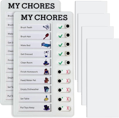 My Chores Checklist Task Planner - Daily Schedule Board for Kids & Adults - Multiple User Chore Chart - To Do List & Habit Tracker