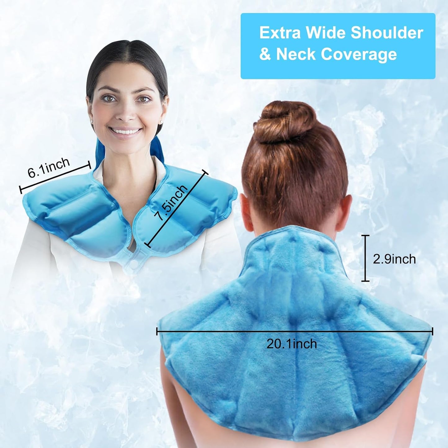 Shoulder Ice Pack Rotator Cuff Cold Therapy Wraps, Reusable Shoulder Arm Gel Pack Hot Cold Compress Pain Relief for Injuries, Recovery After Surgery, Tendonitis, Shoulder Wrap for Left Right Shoulder