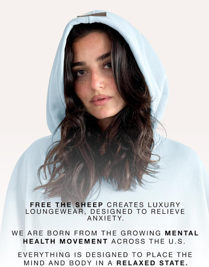 FREE THE SHEEP Eden Hoodie – Oversized Weighted Hoodie Cloak with Ultra-Soft Faux Fur Liner
