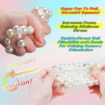 Crunchy Squishy Stress Ball Toys, Sensory Squishy Toys, Squeeze Balls Fidget Toys for Adults, Handmade Grape Noisy Squishy Ball for Relieve Stress. 1 Pack