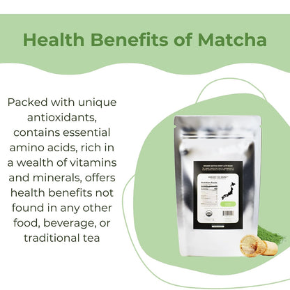 Matcha Kari Organic Sweetened Matcha Latte Mix - Cafe Style - 2.2 lb | Organic sweetened matcha green tea latte powder, cafe-style, just add milk or water, hot or iced, easy mix, 2.2 lb/1 kg