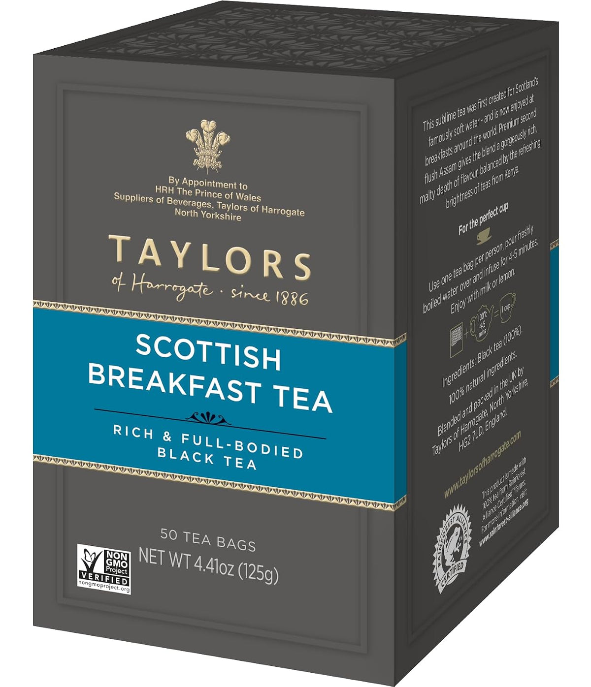 Taylors of Harrogate Scottish Breakfast Black Tea, 50ct (Pack of 6)