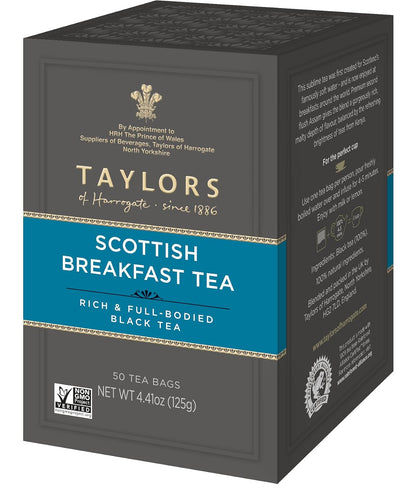 Taylors of Harrogate Scottish Breakfast Black Tea, 50ct (Pack of 6)