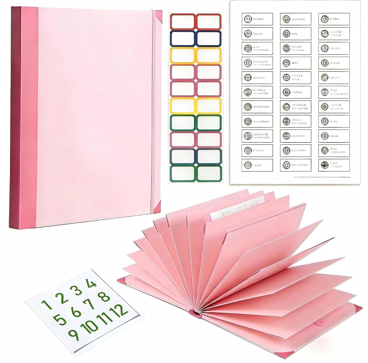 GANGZI The Life Book Document Organizer Binder (Pink)