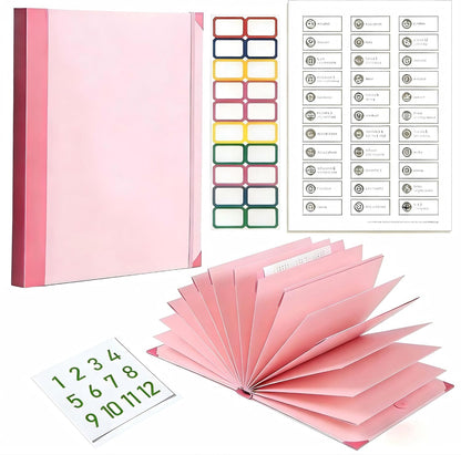 GANGZI The Life Book Document Organizer Binder (Pink)
