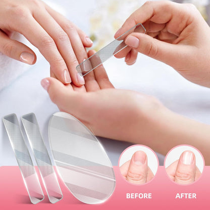 RedFlow Nail Buffer Set Contains 52 Nail Files, Double Sided 100/180 Grit Nail Files, Nail Buffering Files for Home and Salon Use (52 Pack)