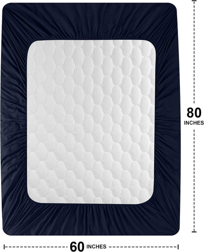 Utopia Bedding Waterproof Mattress Protector, Queen Mattress Pad, Noiseless Quilted Fitted Cover with Deep Pocket Stretches up to 16 Inches (White)